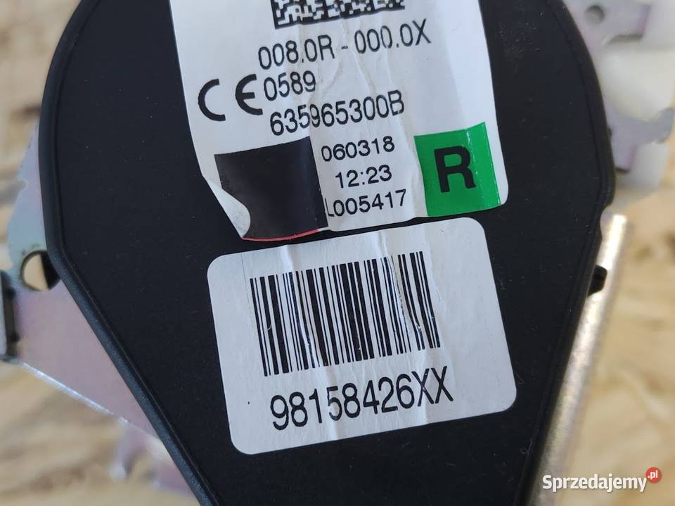 Pas Bezpieczeństwa Prawy Przód Citroen DS7 wielkopolskie Pleszew