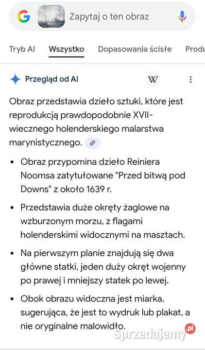 Plakat z okrętem wojennym z lat PRL Warszawa