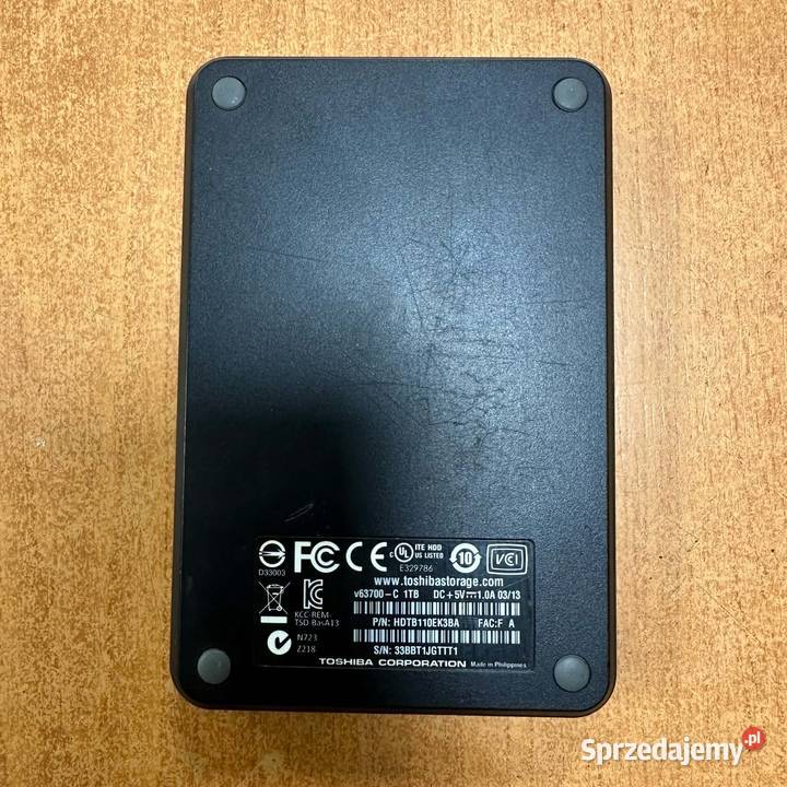 Dysk przenośny TOSHIBA MQ01UBD100 1TB HDD SATA zewnętrzny Elbląg
