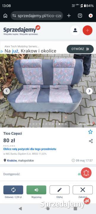 Tico tylna kanapa stan 506950064 Kraków