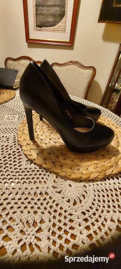 Piękne nowe czarne szpilki Łódź sprzedam
