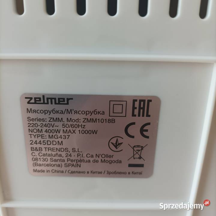 Elektryczna maszynka do mielenia mięsa Zelmer Stronie Śląskie