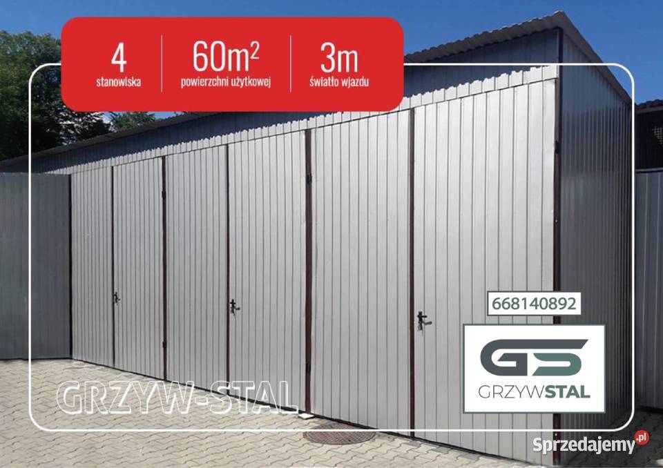 Garaż blaszany 10x6 Hala Garaże Blaszane Wiaty