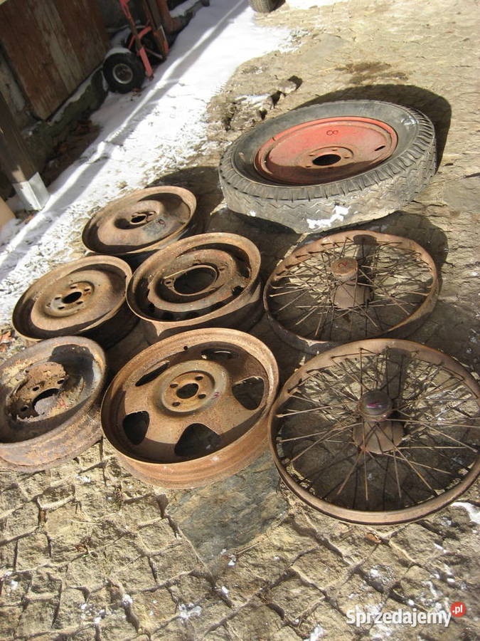 Stare felgi nitowane przedwojenne wanderer horch Marciszów