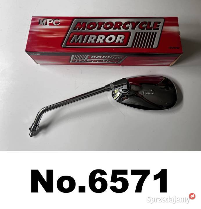 Motocyklowe lusterko uniwersalne długie chrom Łobżenica