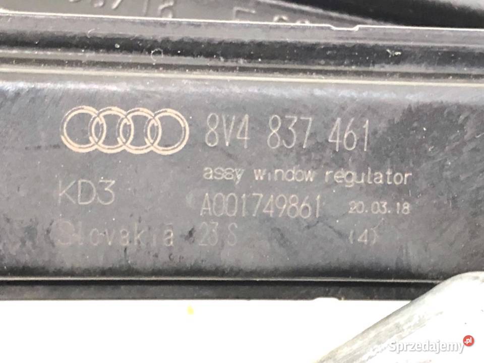 PODNOŚNIK SZYBY LEWY PRZÓD AUDI A3 8V 8V4837461