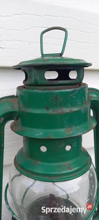 Lampa naftowa olejowa zielona
