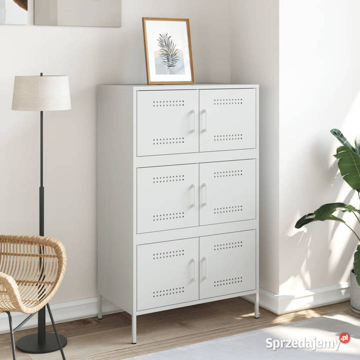Szafka biała 68x39x113 stal WM842963 Warszawa