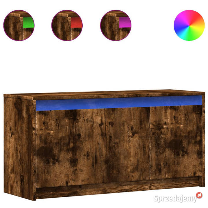 Szafka pod TV z LED przydymiony dąb 100x34x50 Warszawa