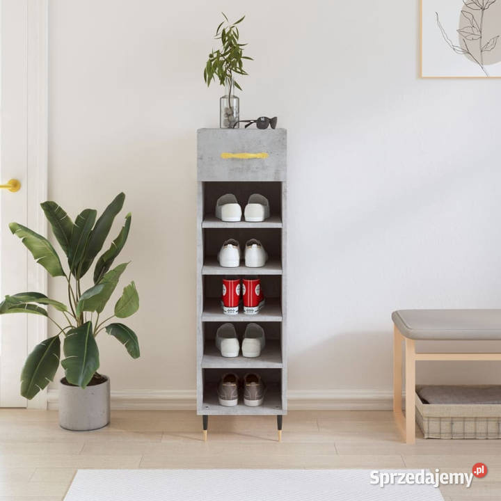 Szafka na buty szarość betonu 30x35x105 WM829656 Na buty Warszawa