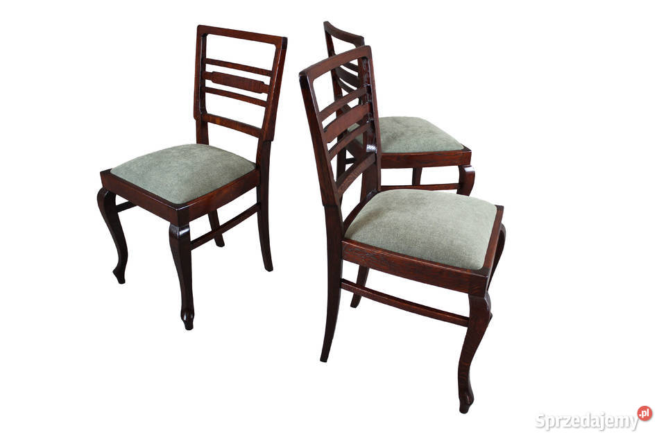 Zestaw 3 krzeseł dębowych renowacji krzesła 3 Bydgoszcz sprzedam