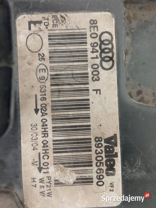 LAMPA PRZÓD LEWA EU 8E0941003F Audi A4 II Oświetlenie sprzedam