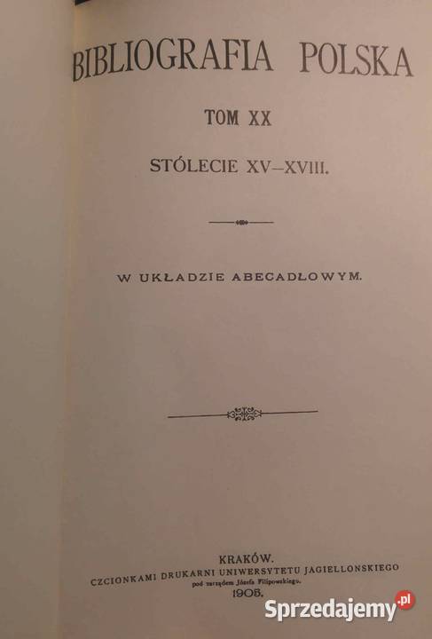 Bibliografia Polska 30 tomów KEstreicher 1977 Sosnowiec