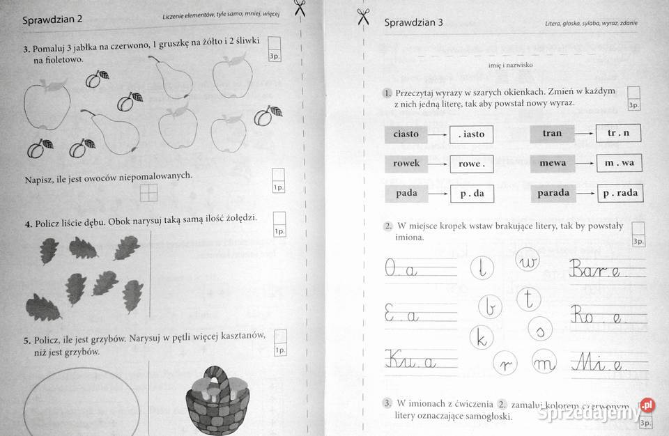 Czy już potrafię Sprawdziany kl 1 Mirosława lubelskie Chełm