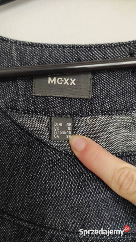 Ciemno jeansowa bawełniana sukienka r S Dąbrowica