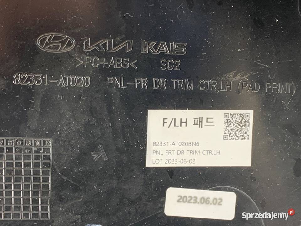 BOCZEK DRZWI LEWY PRZÓD KIA NIRO II SG2 osobowe podkarpackie