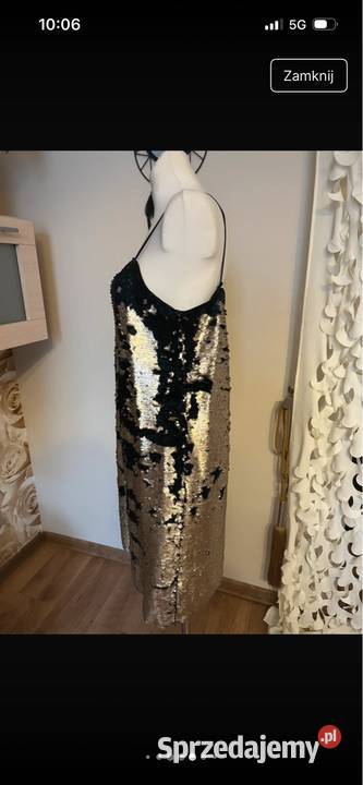Sukienka halka z cekinami sylwester Tarnów