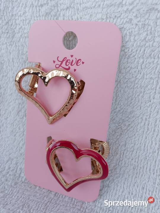 Spinki do włosów serca 2 Dziewczęce ozdobne sprzedam
