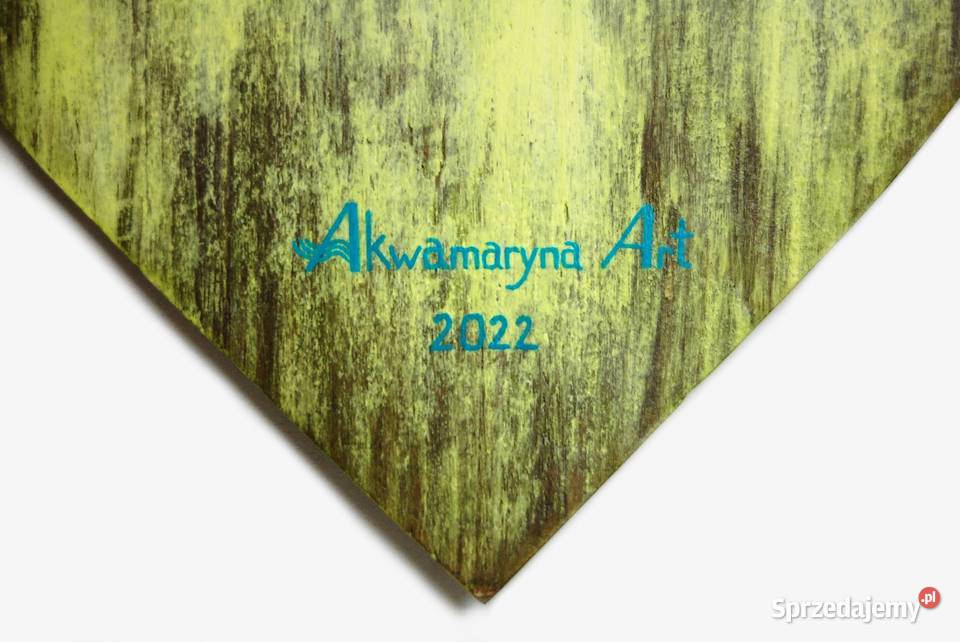 Zawieszka drewniana serce ptaki skandynawski Lublin sprzedam