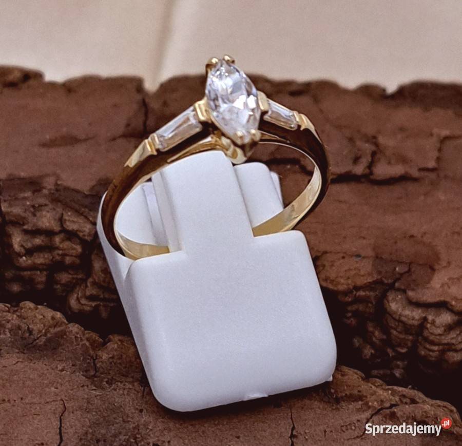 Pierścionek r15 Złoty pr585 Glamour Subtelny Poznań