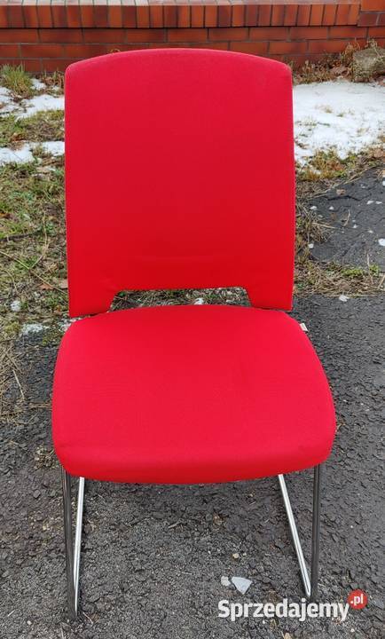 Fotel biurowy PROFI Arca czerwony używany stan Wrocław