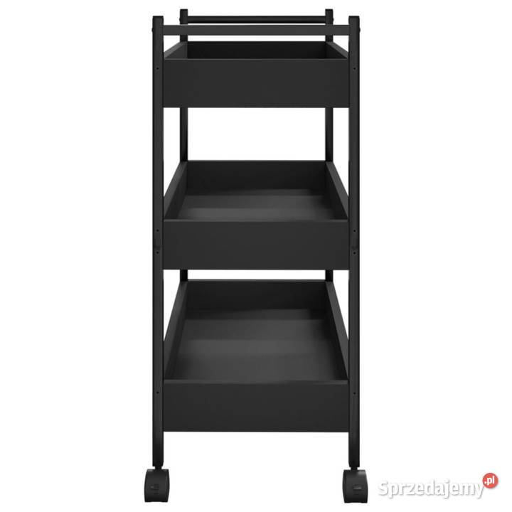 Wózek kuchenny czarny 50x30x70 materiał