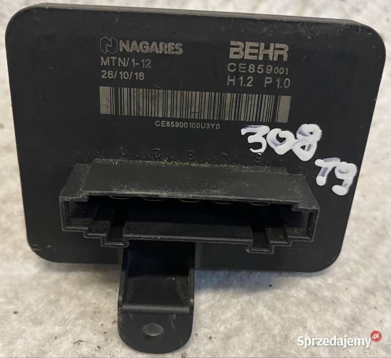 Opornica rezystor dmuchawy Peugeot 308 T9 śląskie Jasienica