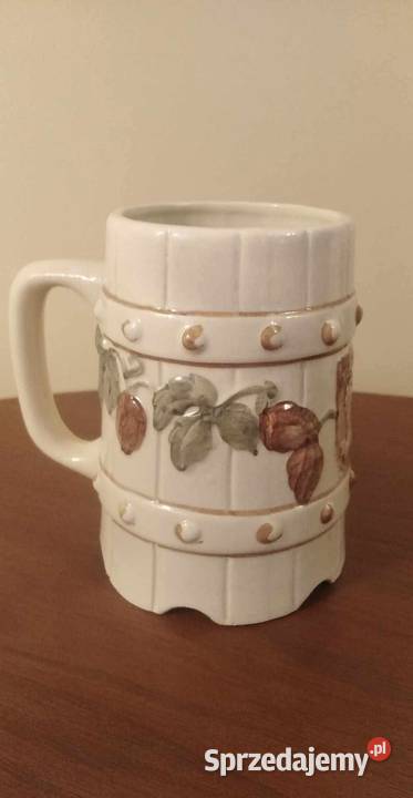Kufel Ceramiczny Szkliwiony PRL Wałbrzych