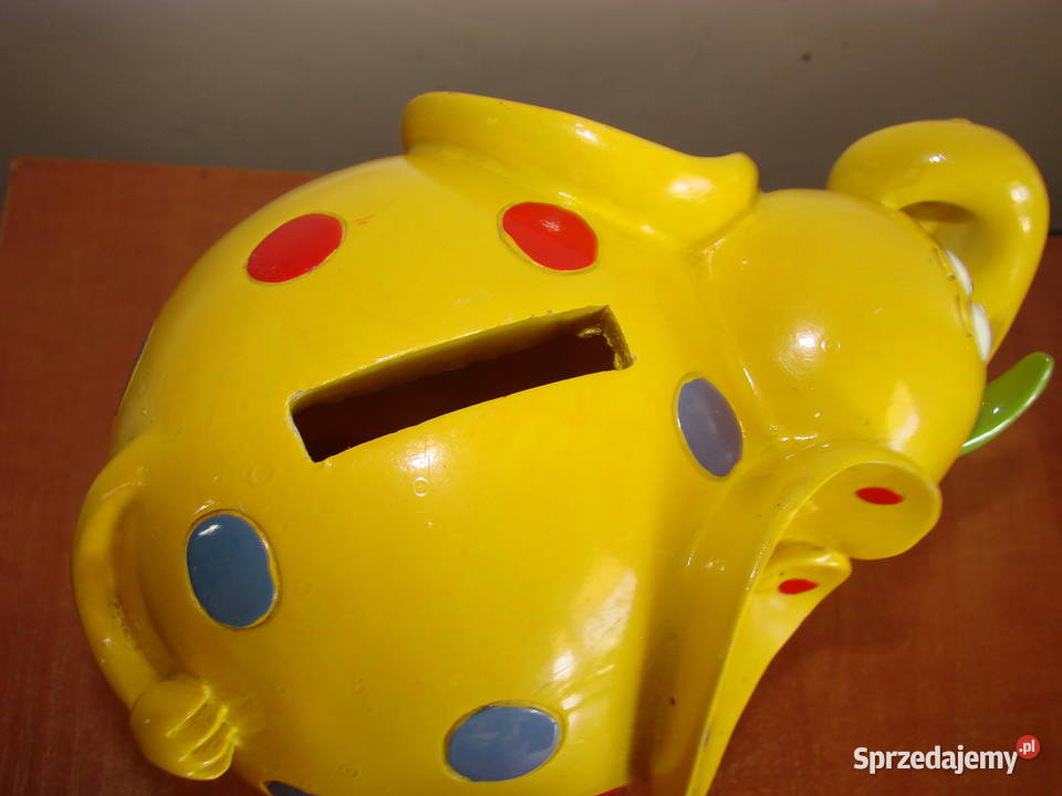 Słonik w kropki ceramiczna skarbonka Pozostałe pomorskie Pruszcz Gdański