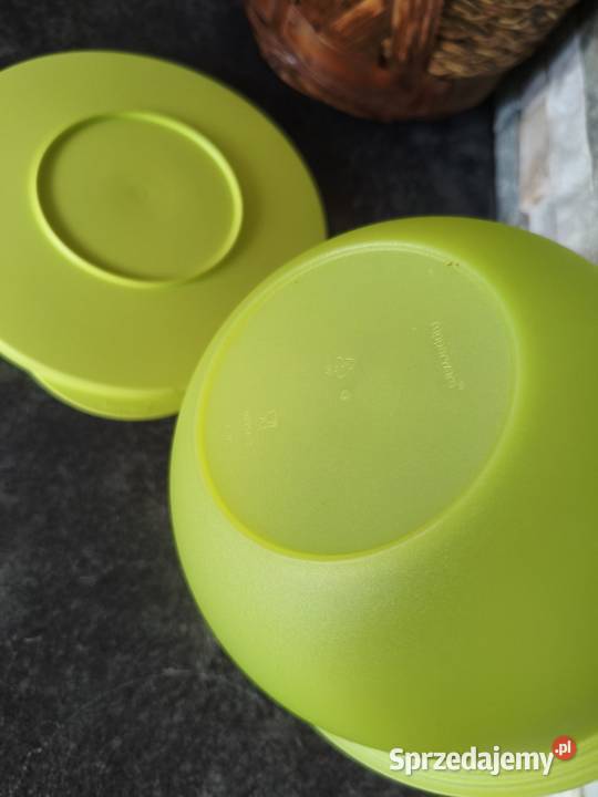 Nowa zielona miska z pokrywką Tupperware Nowa Wyposażenie wnętrz