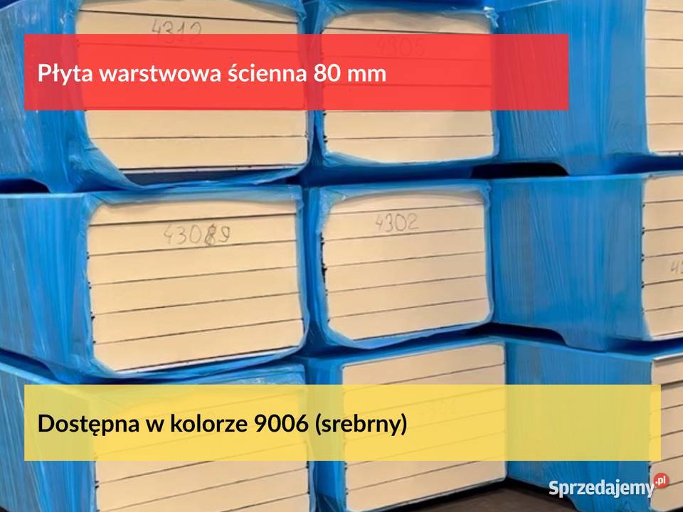 Obornicka płyta 80mm ściana Warstwowe płyty Płyty warstwowe Puszczykowo