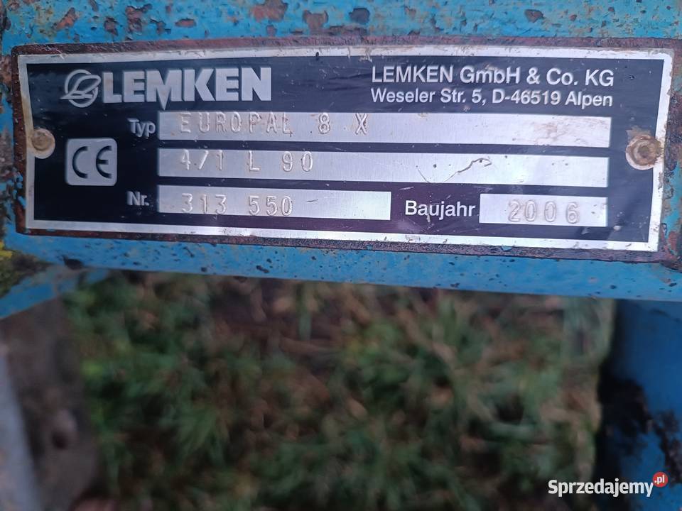 Pług obrotowy 5 skibowy lemken europal 8x Wybcz
