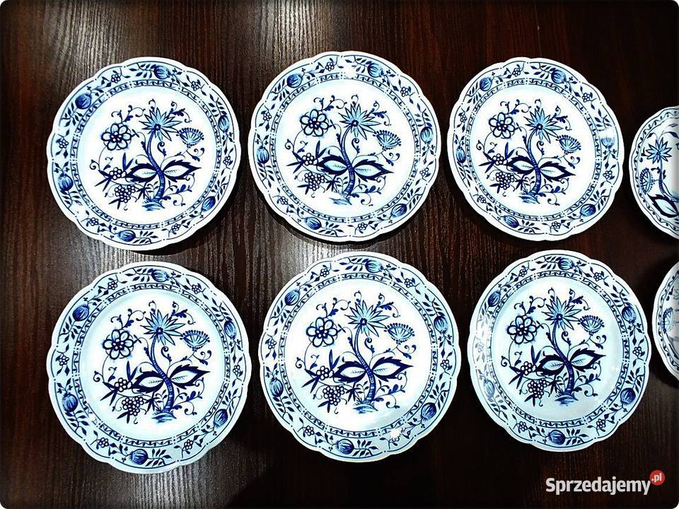 Talerz KAHLA Wzór Cebulowy Komplet 12 Porcelana lubuskie Żary