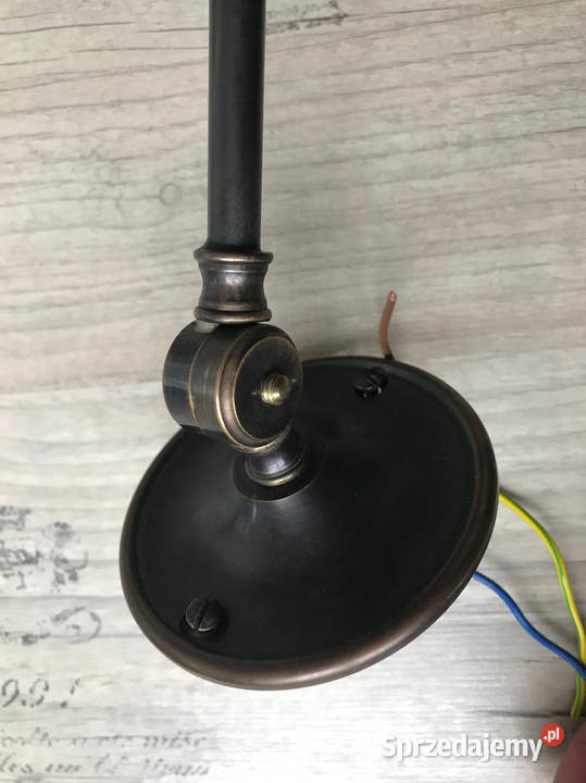 Lampa retro kinkiet 1 metal materiał czarnyzłoty Kielce