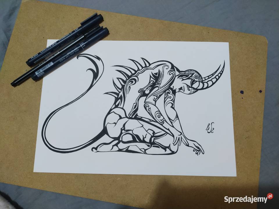 Rysunek demon cienkopis A4 250gm2 Warszawa