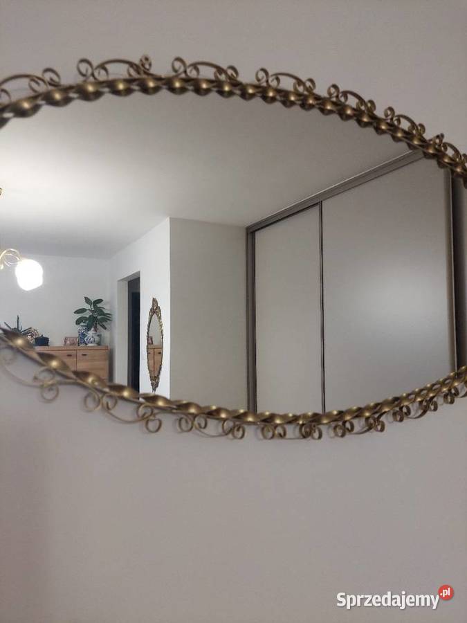Lustro Metaloplastyka Vintage Mirosławiec
