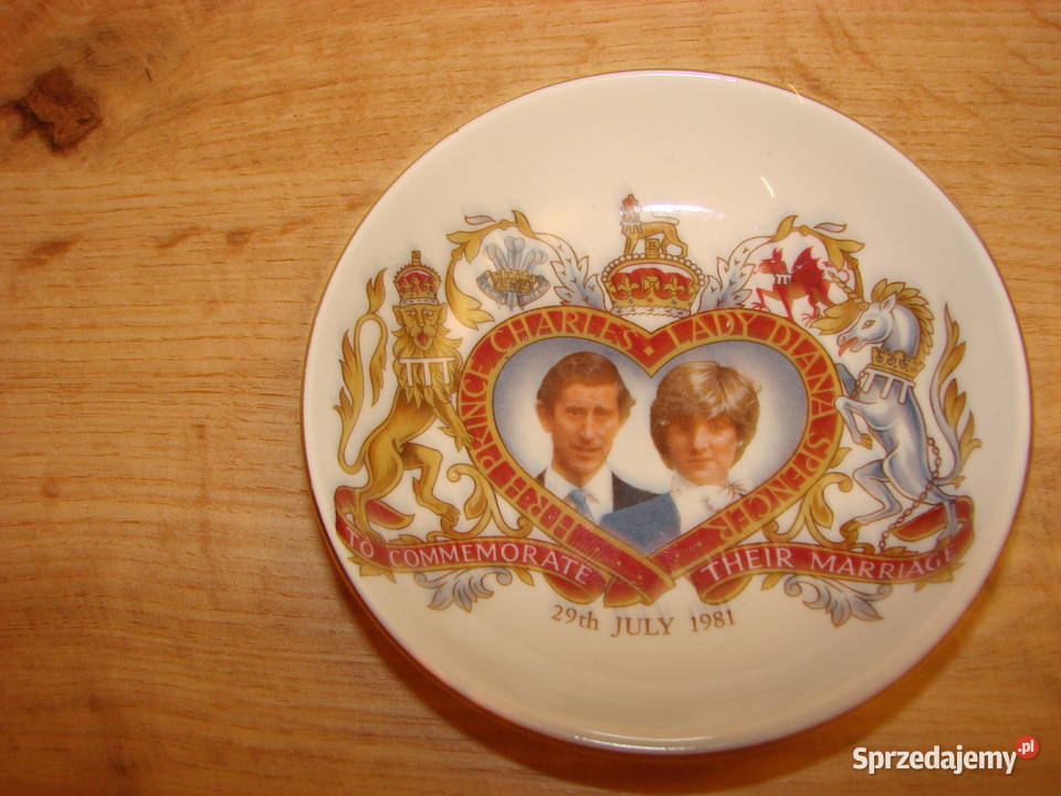 Karol i Diana 1981r porcelanowy talerzyk