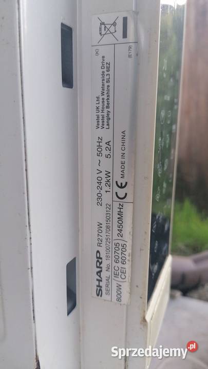 Kuchenka mikrofalowa Sharp R270W sprawna części Kuchenki mikrofalowe Zamość