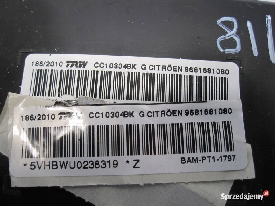 CITROEN DS3 11r AIRBAG poduszka fotela lewa Kielce