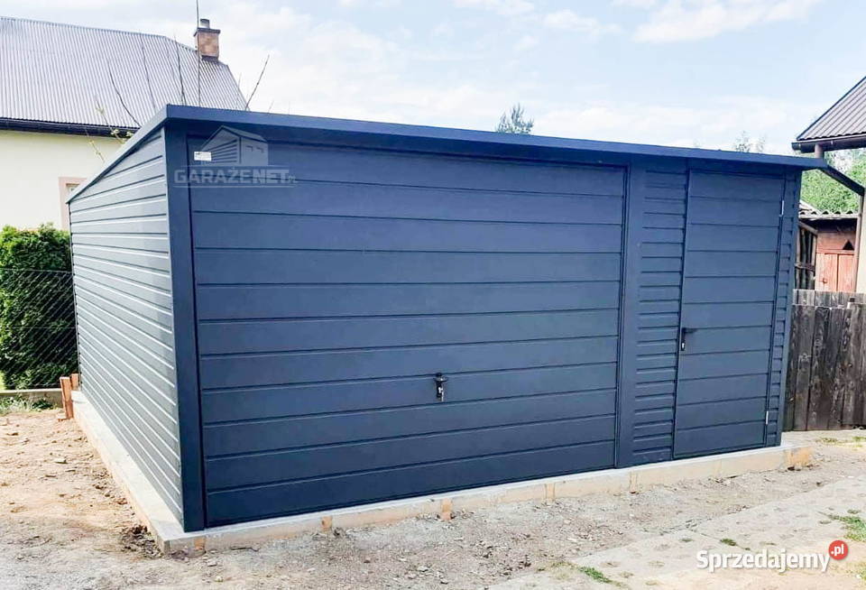 GARAŻ BLASZANY 45M X 6M SPAD TYŁ BRAMA ANTRACYT Łapanów sprzedam