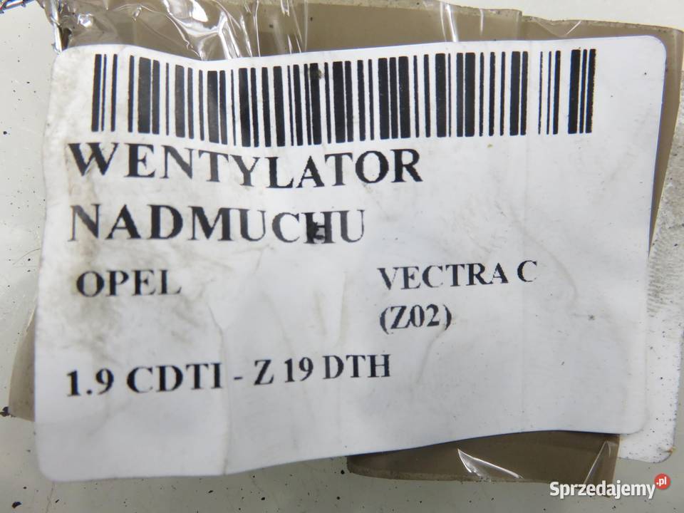 DMUCHAWA OPEL VECTRA C Z02 985852T osobowe Dmuchawy sprzedam