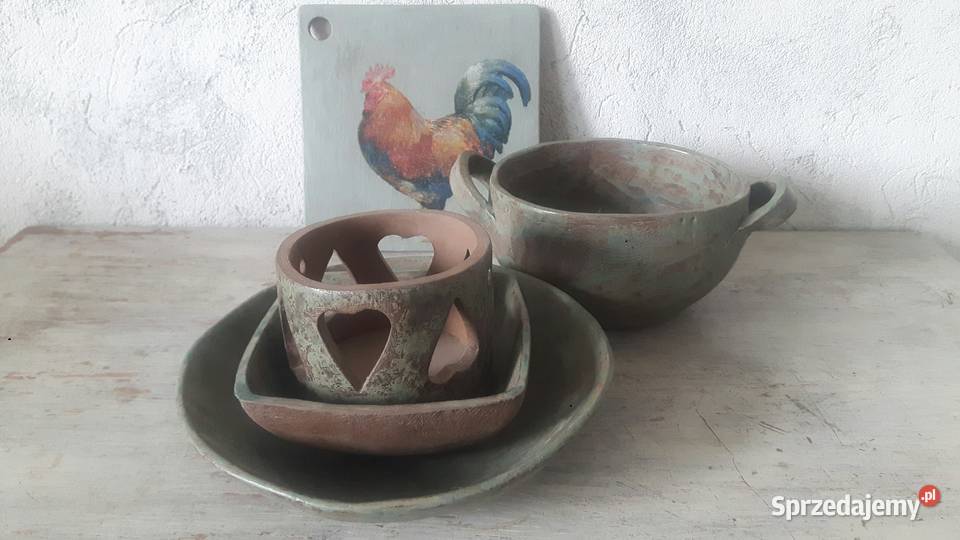 Zestaw naczyń ceramicznych ręcznie wykonanych Otwock