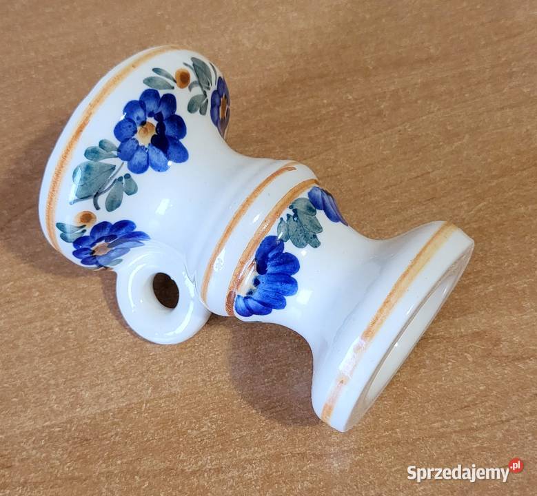 Świecznik zdobiony w kwiaty folklor lata PRL sprzedam