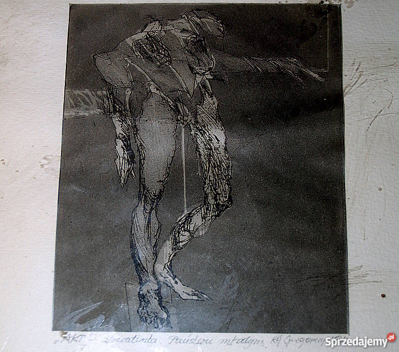 Akwatinta Gregorczyk 1984 r Malarstwo Tarnów sprzedam
