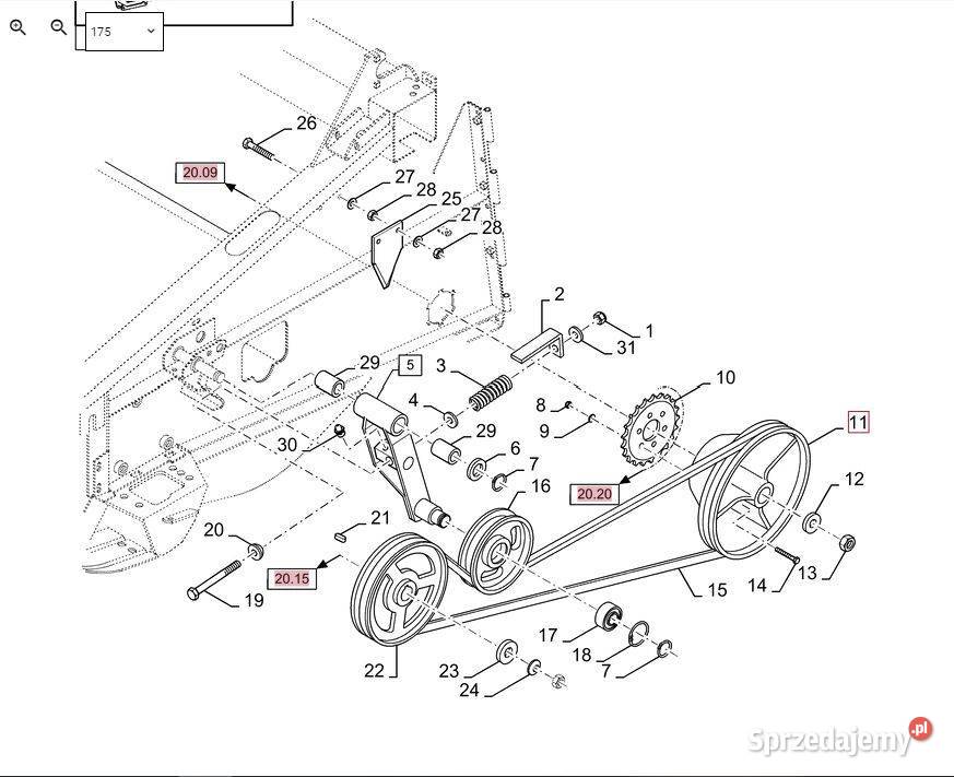 Koło pasowe 84814264 headeru Holland 2020 2030 nieuszkodzony Białystok sprzedam
