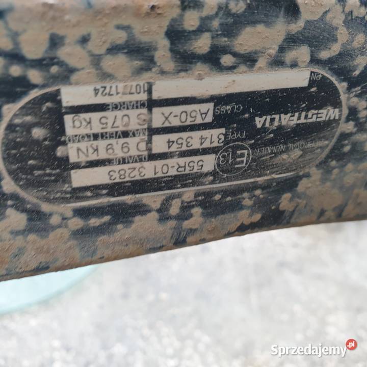 OPEL ZAFIRA C HAK HOLOWNICZY WESTFALIA 55R013283 Pozostałe Części samochodowe Łochowice sprzedam