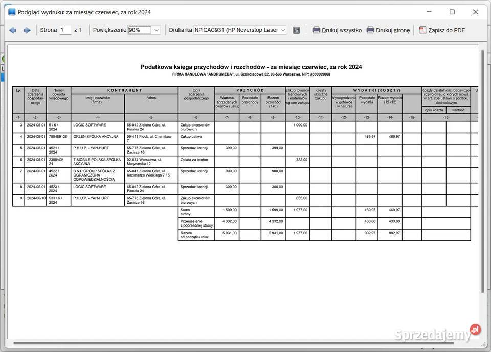 Program księgowy Mała Księgowość każdej firmy Łódź