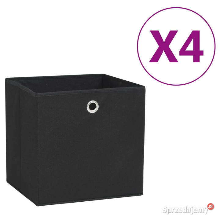 Pudełka z włókniny 4 28x28x28 czarne WM325187 Warszawa