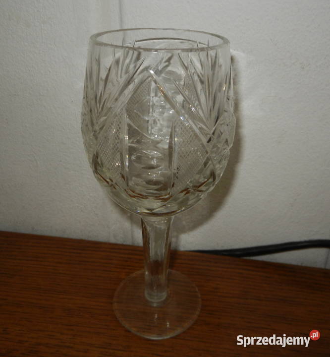Kieliszki kryształowe komplet zestaw 6 PRL Leżajsk