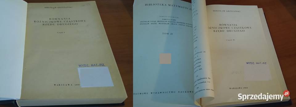 Równania różniczkowe cząstkowe rzędu drugiego Cz Gdańsk